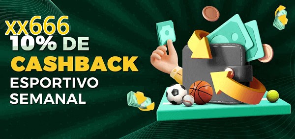 10% de bônus de cashback na xx666